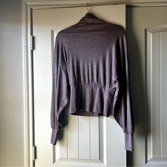 Free People Purple Turtleneck Top XS - Picture 6 of 6